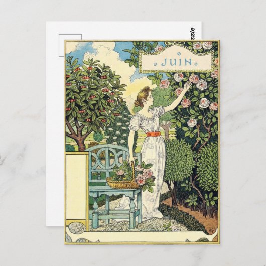 Eugène Grasset juin Briefkaart (Voorkant / Achterkant)