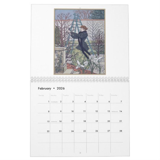 Eugene Grasset's The Fair Gardener Kalender (Feb 2026)