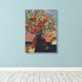 Eugene Henri Paul Gauguin - bloemen en katten Canvas Afdruk (Insitu (Houten vloer))