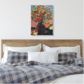 Eugene Henri Paul Gauguin - bloemen en katten Canvas Afdruk (Insitu (Slaapkamer))