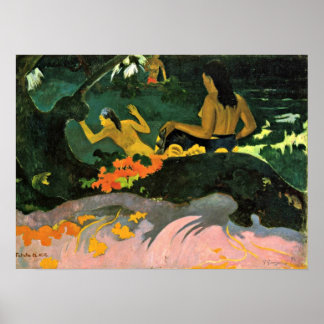 Eugene Henri Paul Gauguin - door het Zee Poster