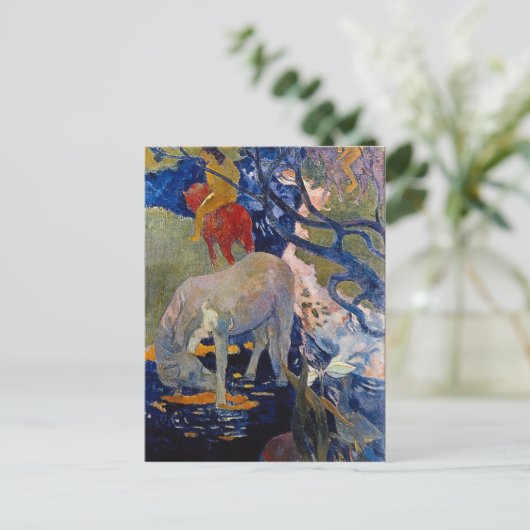 Eugène Henri Paul Gauguin - Het witte paard Briefkaart (Staand voorkant)