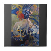 Eugène Henri Paul Gauguin - Het witte paard Tegeltje (Voorkant)