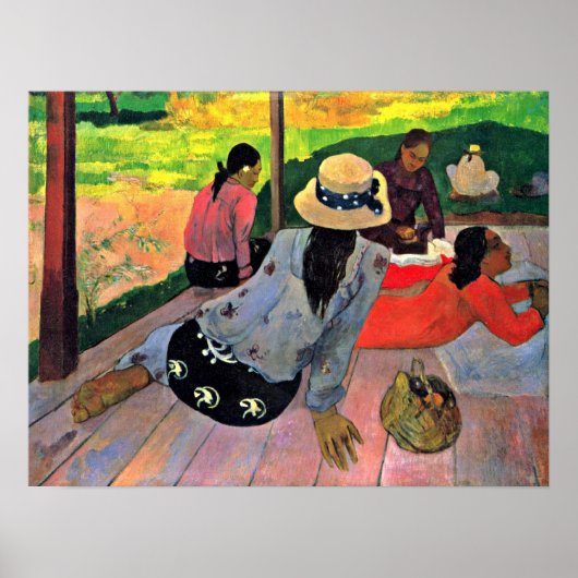 Eugene Henri Paul Gauguin - The Siesta Poster (Voorkant)