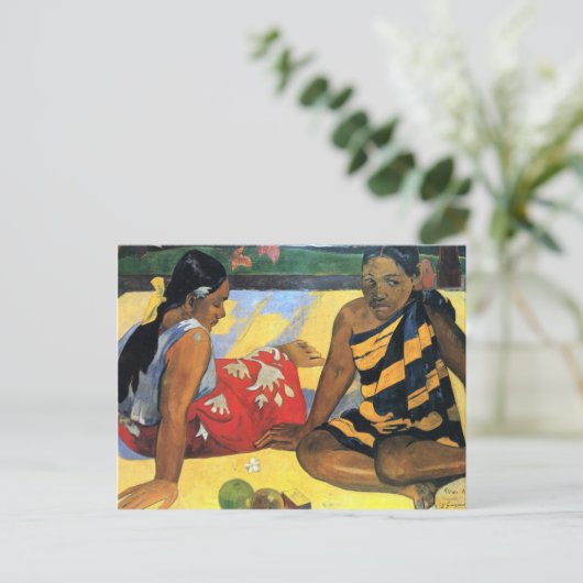 Eugène Henri Paul Gauguin - twee vrouwen uit Tahit Briefkaart (Staand voorkant)