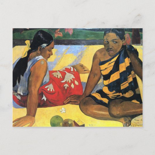 Eugène Henri Paul Gauguin - twee vrouwen uit Tahit Briefkaart (Voorkant)