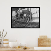 Eugene Lefebvre Zat op zijn vliegtuig 1909 Poster (Keuken)