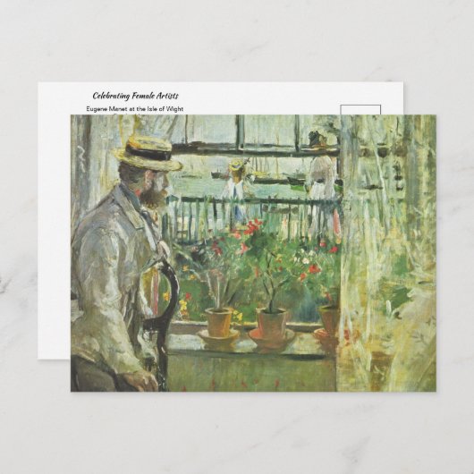 Eugene Manet op het eiland Wight, Berthe Morisot  Briefkaart (Voorkant / Achterkant)