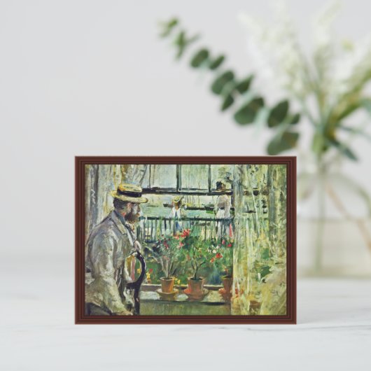 Eugène Manet op het eiland Wight Briefkaart (Staand voorkant)