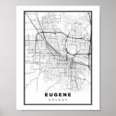 Eugene Map Poster (Voorkant)