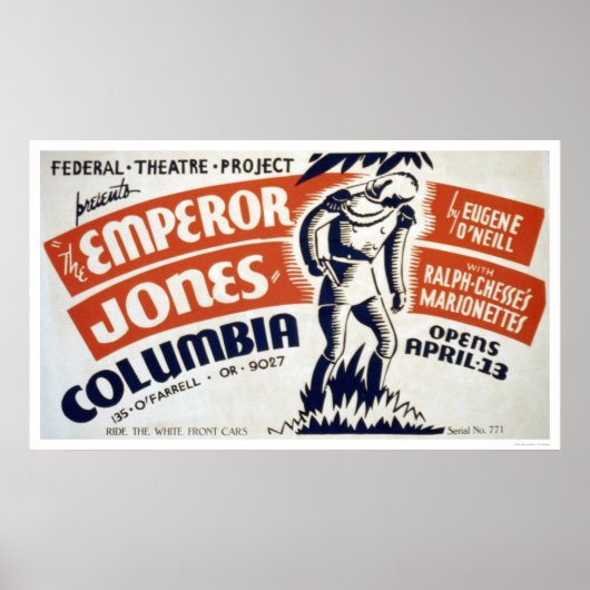 Eugene ONeill Emperor 1937 WPA Poster (Voorkant)