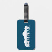 Eugene Oregon Alsjeblieft Bagagelabel (Achterkant verticaal)