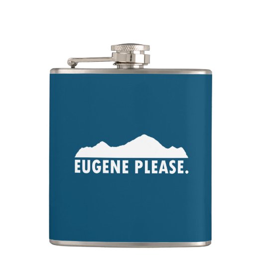 Eugene Oregon Alsjeblieft Heupfles (Voorkant)