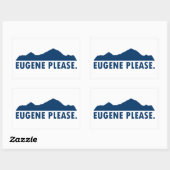 Eugene Oregon Alsjeblieft Rechthoekige Sticker (Vel)