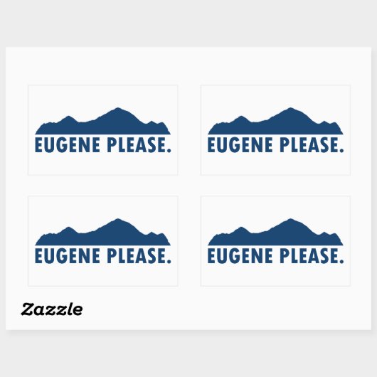 Eugene Oregon Alsjeblieft Rechthoekige Sticker (Vel)