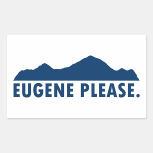 Eugene Oregon Alsjeblieft Rechthoekige Sticker