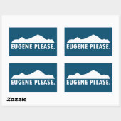 Eugene Oregon Alsjeblieft Rechthoekige Sticker (Vel)