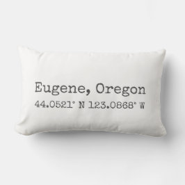 Eugene, Oregon coördineert lumbaal kussen