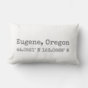 Eugene, Oregon coördineert lumbaal kussen