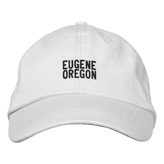 Eugene Oregon Hoed Geborduurde Pet (Voorkant)