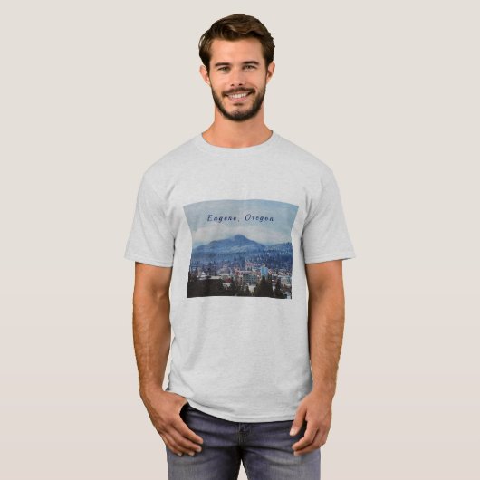 "Eugene, Oregon" Mannen T Shirt (Voorkant volledig)