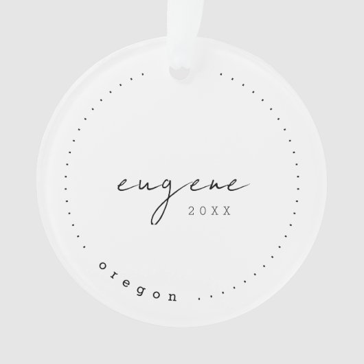 Eugene, Oregon of Travel United States Simple Ornament (voorkant)