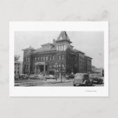 Eugene, Oregon Scene met foto van stadhuis Briefkaart (Voorkant)