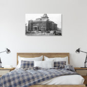Eugene, Oregon Scene met foto van stadhuis Canvas Afdruk (Insitu (Slaapkamer))