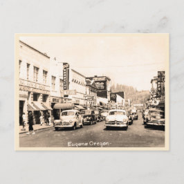 Eugene, Oregon  straatgeur jaren '50 Briefkaart