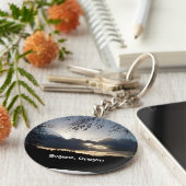 Eugene, Oregon Sunset Sleutelhanger (Zijkant)