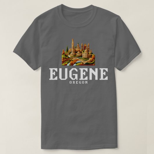 Eugene Oregon T-shirt (Design voorkant)
