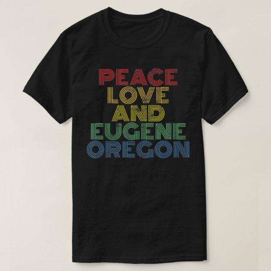 Eugene Oregon vredesliefde T-shirt (Design voorkant)