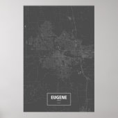 Eugene, Oregon (zwart wit) Poster (Voorkant)