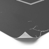 Eugene & Springfield, Oregon (zwart wit) Poster (Hoek)