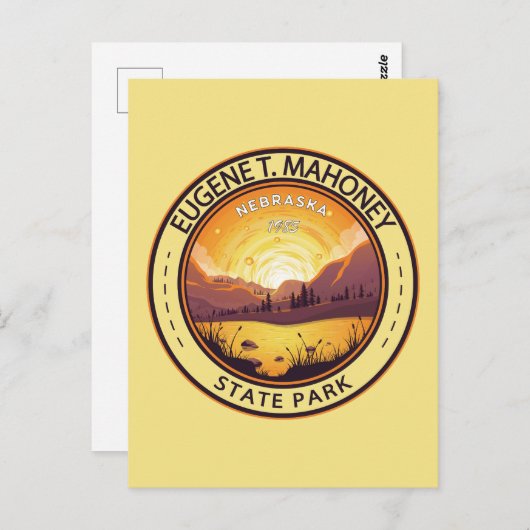 Eugene T. Mahoney State Park Nebraska Badge Briefkaart (Voorkant / Achterkant)