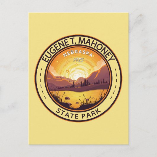 Eugene T. Mahoney State Park Nebraska Badge Briefkaart (Voorkant)