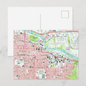 Eugene University of Oregon  kaart (Voorkant / Achterkant)