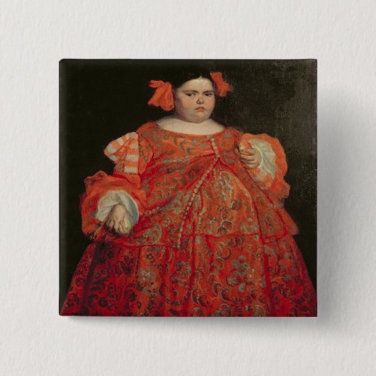 Eugenia Martinez Vallejo, La Monstrua (olie) Vierkante Button 5,1 Cm (Voorkant)
