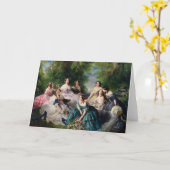 Eugenie door haar dame-in-Wachten wordt omringd Kaart (Gele Bloem)