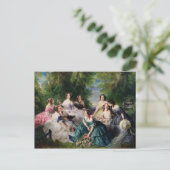 Eugenie Omringd door haar Dames in Waiting Briefkaart (Staand voorkant)