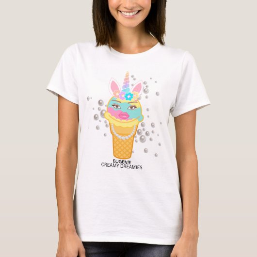 Eugenie Unicorn Creamy Dreamies  T-shirt (Voorkant)