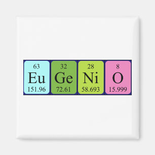 Eugenio periodiek table name magnet