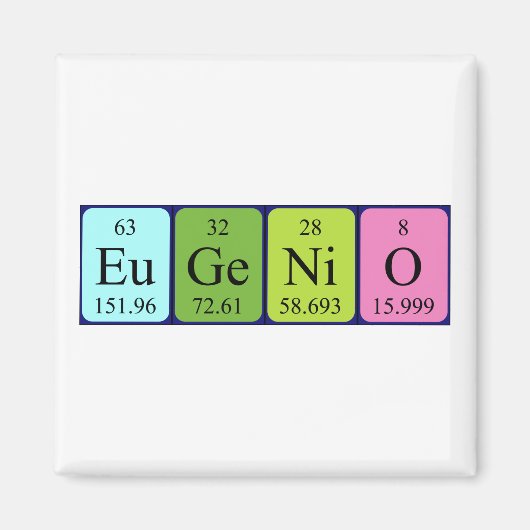 Eugenio periodiek table name magnet (Voorkant)