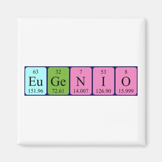 Eugenio periodiek table name magnet (Voorkant)