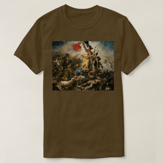 Eugne Delacroix Liberty Leading the People Pixelat T-shirt (Design voorkant)