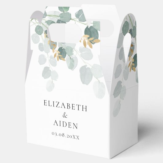 Eukalyptus Wedding Box Bedankdoosjes (Geopend)