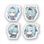 Eula Genshin Impact 4 Pack Sticker Sheet Extra Pac (Voorkant)