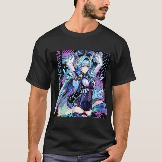 Eula Lawrence Cryo Knight Vaporwave Synthwave Esth T-shirt (Voorkant)