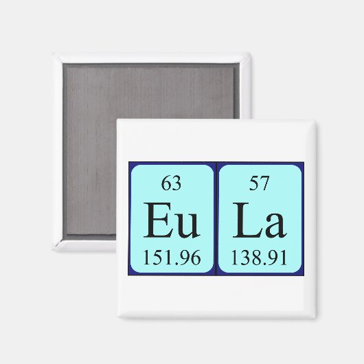 Eula periodiek table name magnet (Voorkant / Achterkant)