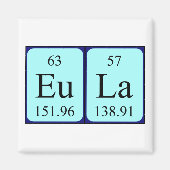 Eula periodiek table name magnet (Voorkant)